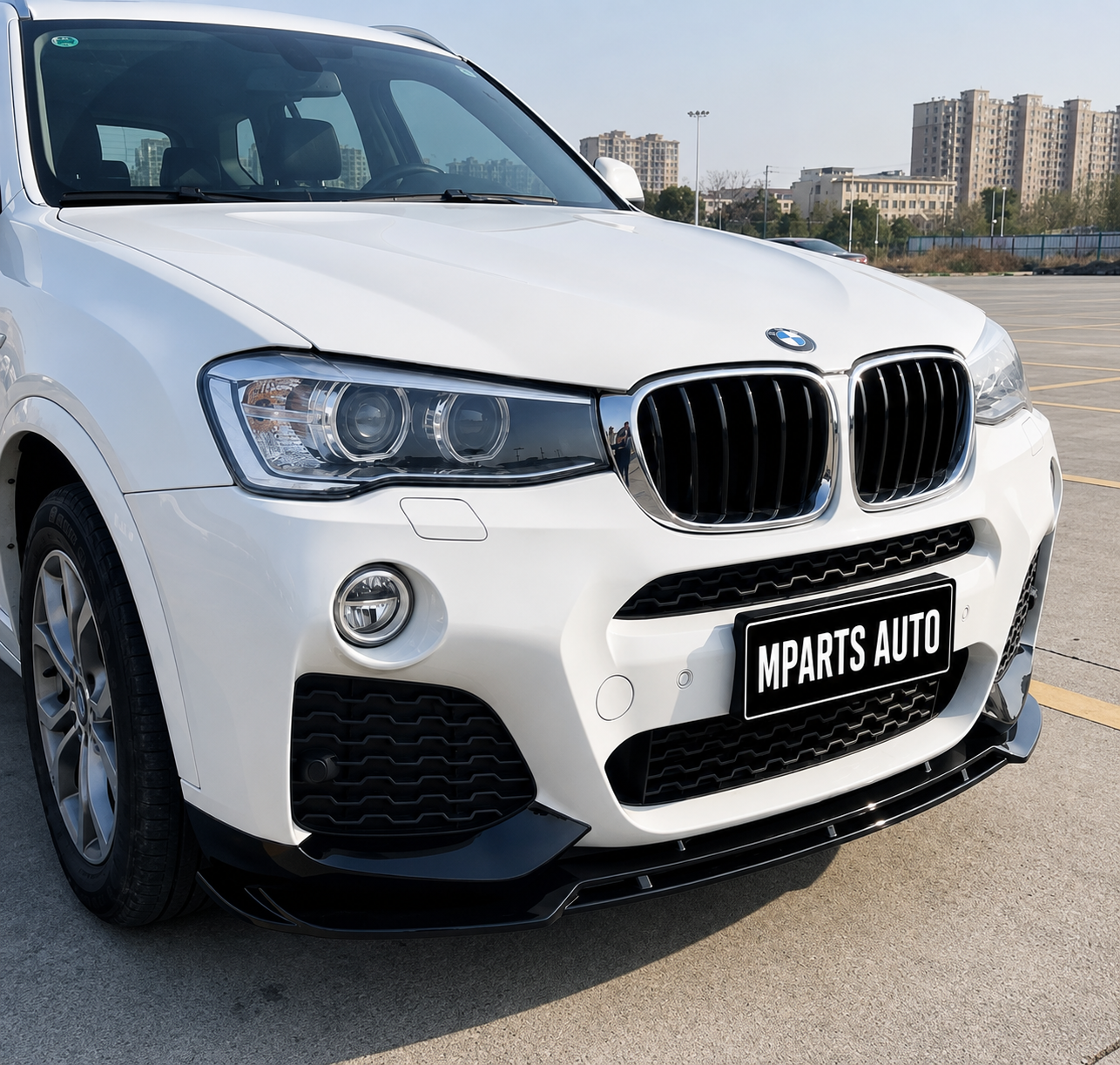 Lame avant noir brillant pour BMW  X3 F25 X4 F26 LCI Sport 2014-2017 MPARTS AUTO