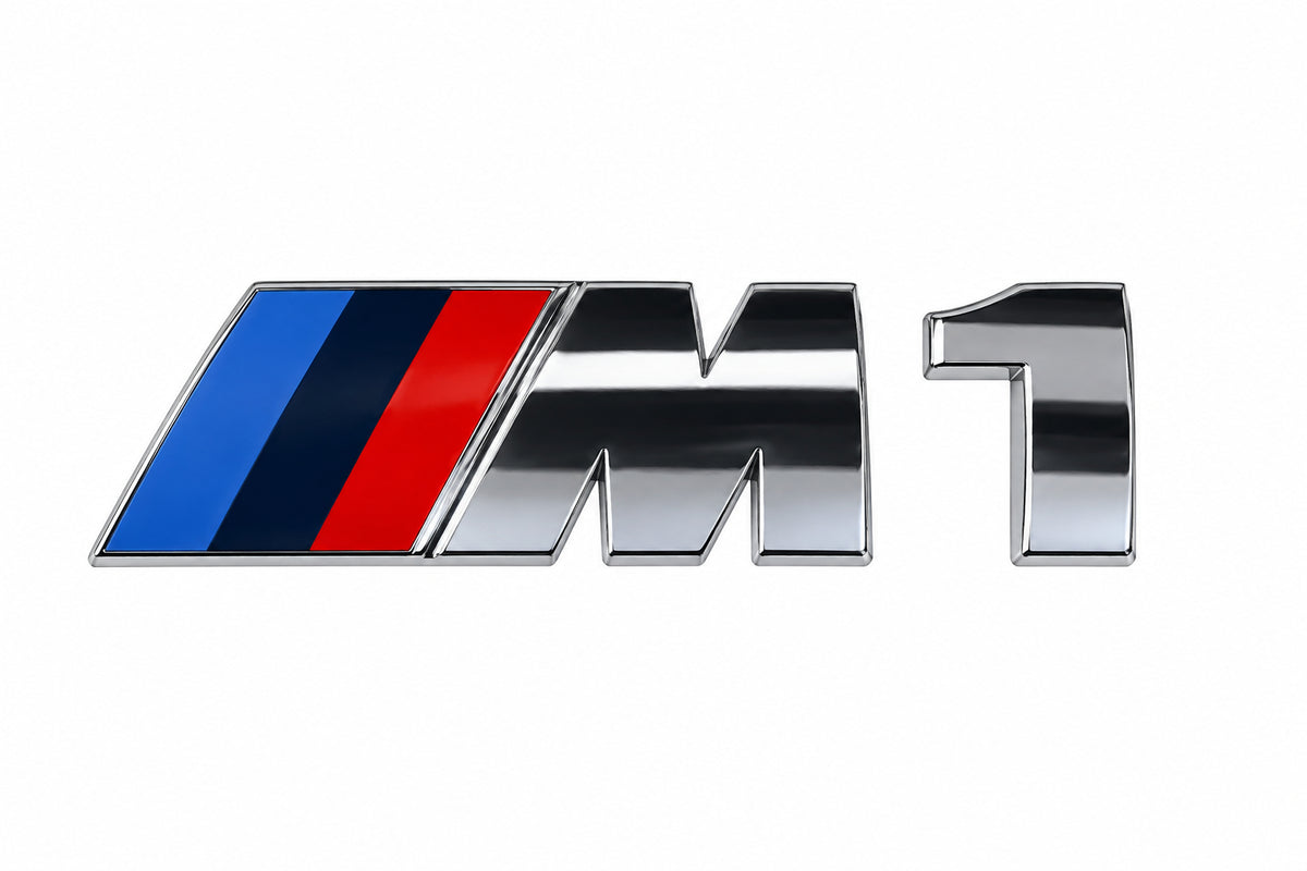 Logo Emblème M1 BMW pour coffre – Chrome MPARTS AUTO