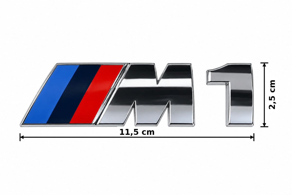 Logo Emblème M1 BMW pour coffre – Chrome MPARTS AUTO