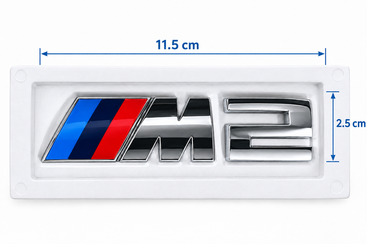 Logo Emblème M2 BMW pour coffre – Chrome MPARTS AUTO