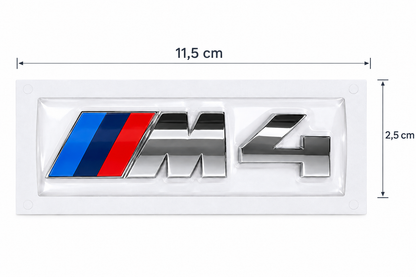 Logo Emblème M4 BMW pour coffre – Chrome MPARTS AUTO
