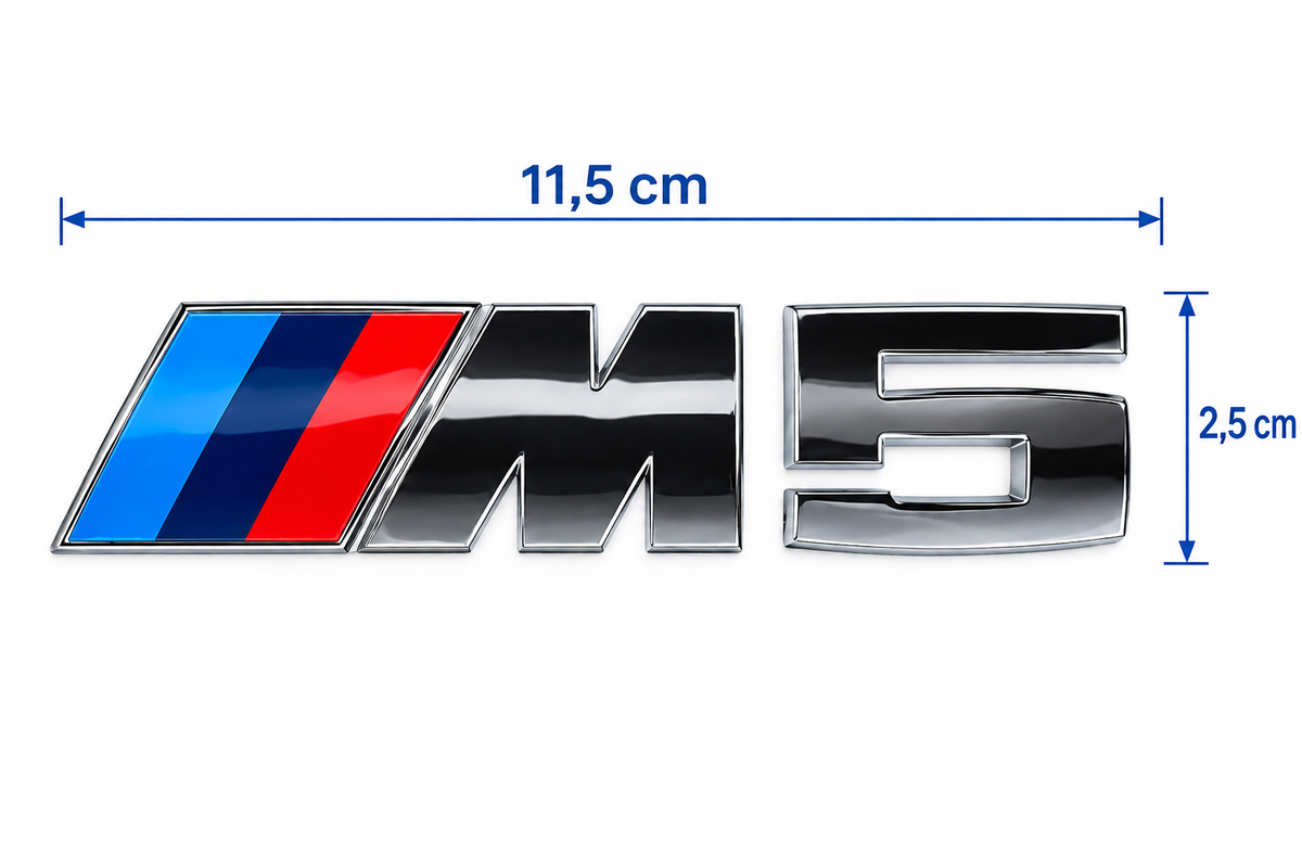 Logo Emblème M5 BMW pour coffre – Chrome MPARTS AUTO