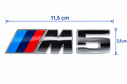 Logo Emblème M5 BMW pour coffre – Chrome MPARTS AUTO