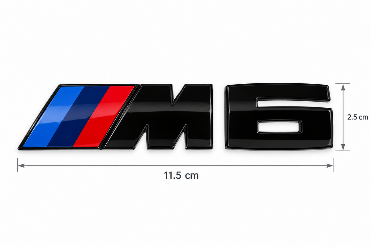 Logo Emblème M6 BMW pour coffre – Noir brillant MPARTS AUTO