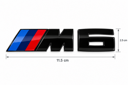 Logo Emblème M6 BMW pour coffre – Noir brillant MPARTS AUTO