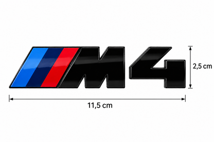 Logo Emblème M4 BMW pour coffre – Noir brillant MPARTS AUTO