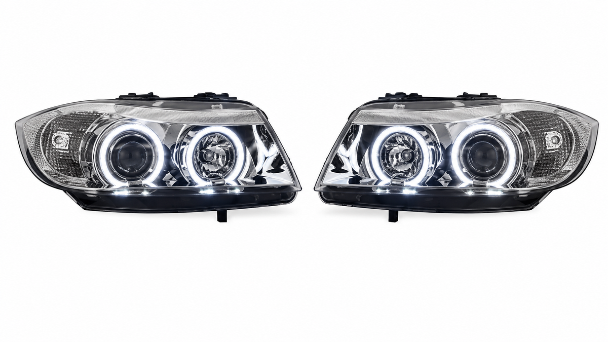 DEUX PHARES ANGEL EYES BMW SÉRIE 3 E90 E91 2005-2008 MPARTS AUTO