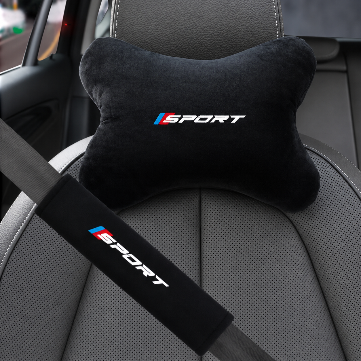 Lot de 2 pièces comprend 1 appuie-tête et 1 épaulière MPARTS AUTO