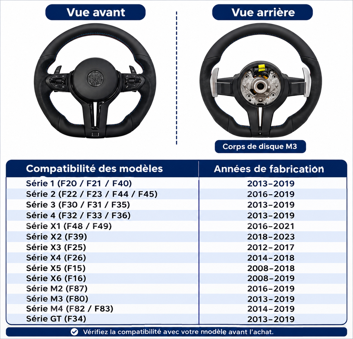 VOLANT BMW PACK M NOIR AVEC AIRBAG MPARTS AUTO