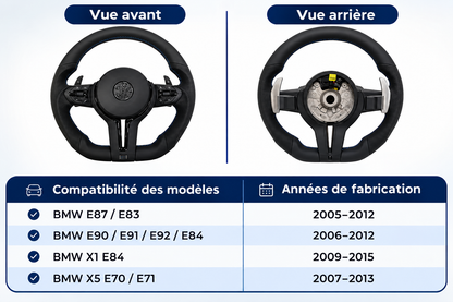 VOLANT BMW PACK M NOIR AVEC AIRBAG MPARTS AUTO